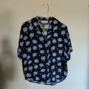 90's Floral Button Down